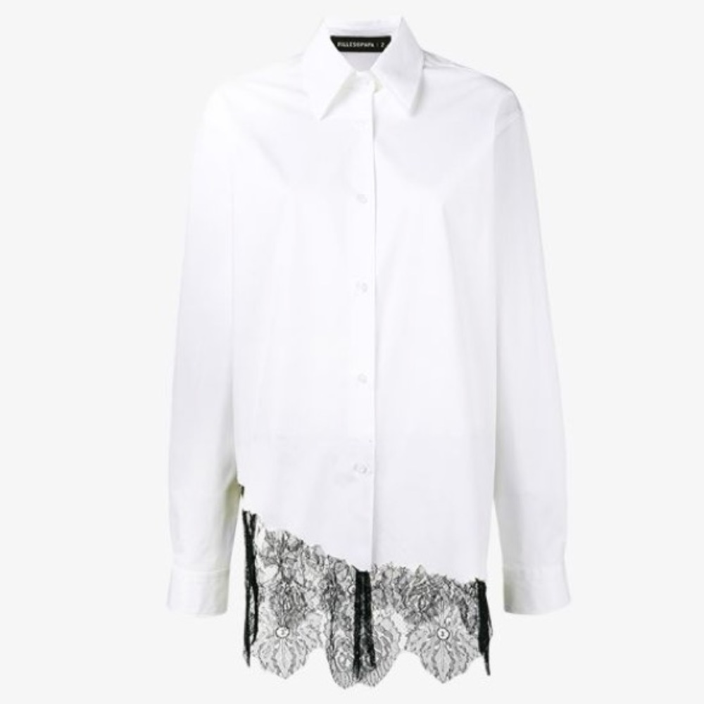 Filles A Papa Foxy Lace Asymmetric Shirt